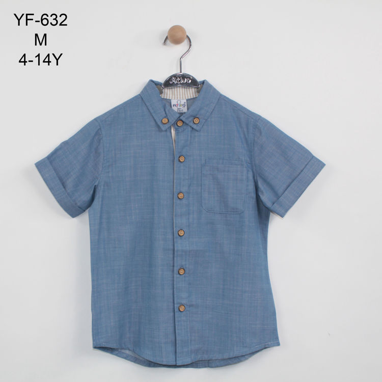 Picture of YF632-BOYS HIGH QUALITY DENIM COTTON SHIRT